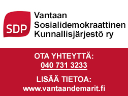 Vantaan Sosialidemokraattinen Kunnallisjärjestö ry logo